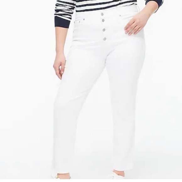 J Crew Factory Vintage straight white jean in signature stretch AW395 - Picture 1 of 4